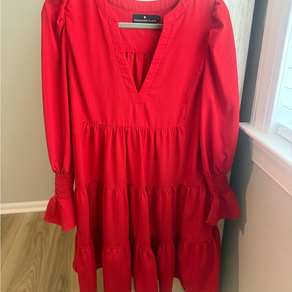 Red Crepe Kenzo Dress